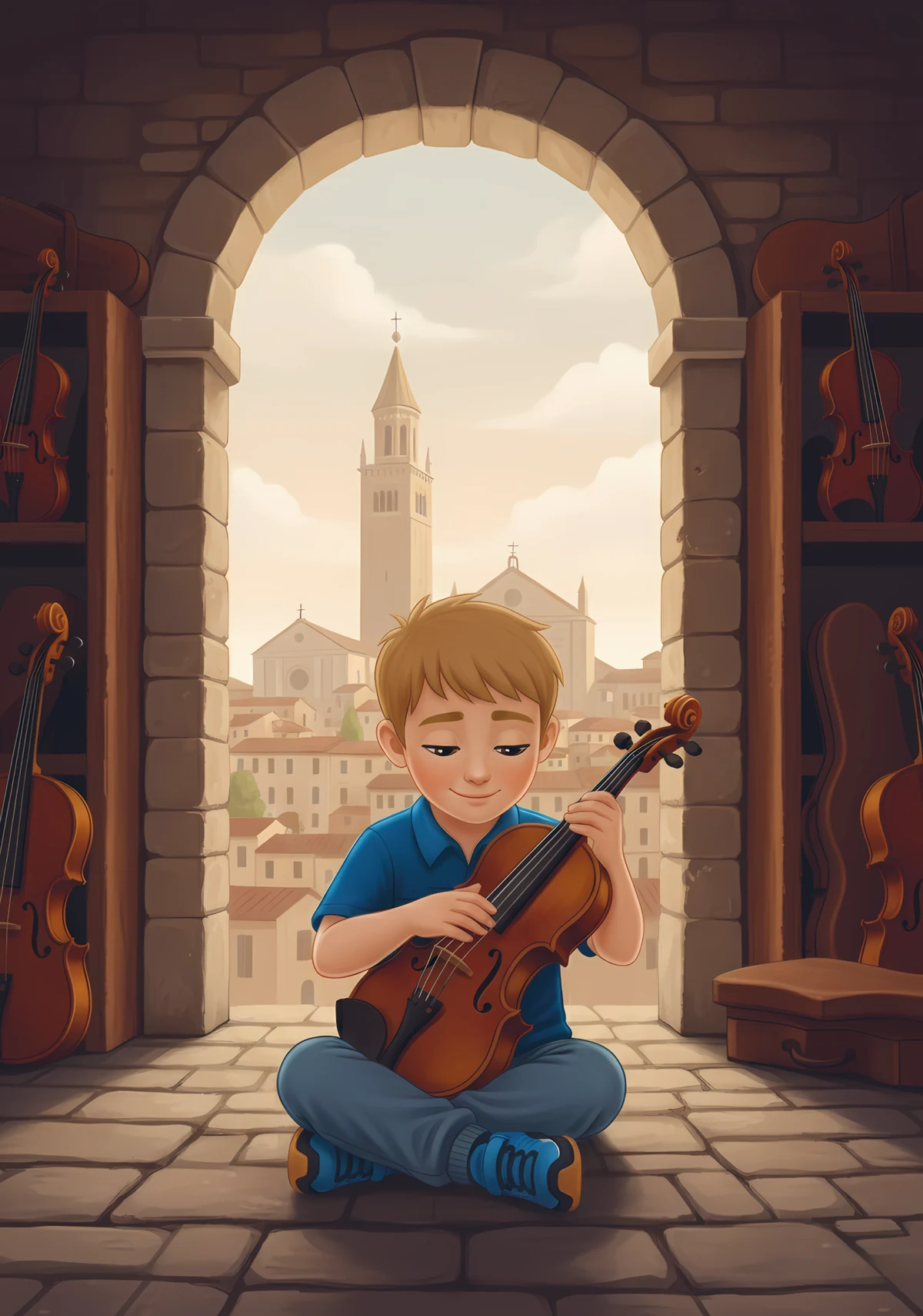 Prima pagina di “… Aiutò il Violino che non voleva più suonare”